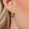 thumbnail image 3 of Gem Stone King 14K Yellow Gold Ecstasy Mystic Topaz and Lab Grown Diamond Earrings for Women | 3.05 Cttw | Gemstone November Birthstone | Oval 8X6MM, 3 of 6