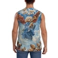 thumbnail image 4 of Haiem Men's Dog Angel Ascension Print Tank Tops Summer Sleeveless Cut Off Workout T-Shirts Fitness Vest Athletic Undershirts-Small, 4 of 8