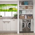 thumbnail image 5 of LALILO Kitchen Curtain Valance Green Landscape Tree Green Rod Pocket Window Curtain 52"x 18" Set of 2, 5 of 5