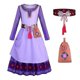 thumbnail image 2 of Película Deseo Princesa Disfraz Niños Asha Vestido Niñas Cosplay Niños Carnaval Fiesta de Cumpleaños Ropa Púrpura Niño Ropa Larga Cinturón Alta Calidad LTX, 2 of 5