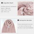 thumbnail image 6 of FZ FANTASTIC ZONE Woman Men Winter Warm Hat Beanie Long Scarves Touch Screen Gloves Knit Set,Pink, 6 of 8