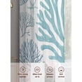 thumbnail image 6 of Summer Ocean Life Sheer Curtains 108 Inch Long 2 Panels, Marine Coral Starfish Lines Art Light Filtering Rod Pocket Curtains, Sheer Voile Drapes for Living Room Bedroom, 52"x108", 6 of 8