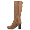 thumbnail image 3 of Journee Womens Carver Stacked Heel Knee High Boots, 3 of 10