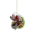 thumbnail image 2 of Northlight 4.5" Moose in Wreath with Beer Drinking Helmet Glass Christmas Ornament - Gray/Red, 2 of 3