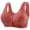 Watermelon Red, variant on iHPH7 Wireless Front Closure Bras for Women Everyday Sleep Bras Snap Closing Bra Daisy Bras for Older Women Snap Front Bra Full Coverage Convenient Snap No Underwire Soft Beige 38