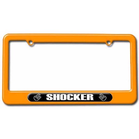 Shocker, Symbol License Plate Tag Frame, Multiple Colors