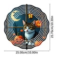 thumbnail image 4 of Metal Hanging Wind Spinners & Chimes - Whimsical Halloween Design with Pumpkins Moon & Birds for Yard & Garden Decor, 4 of 6