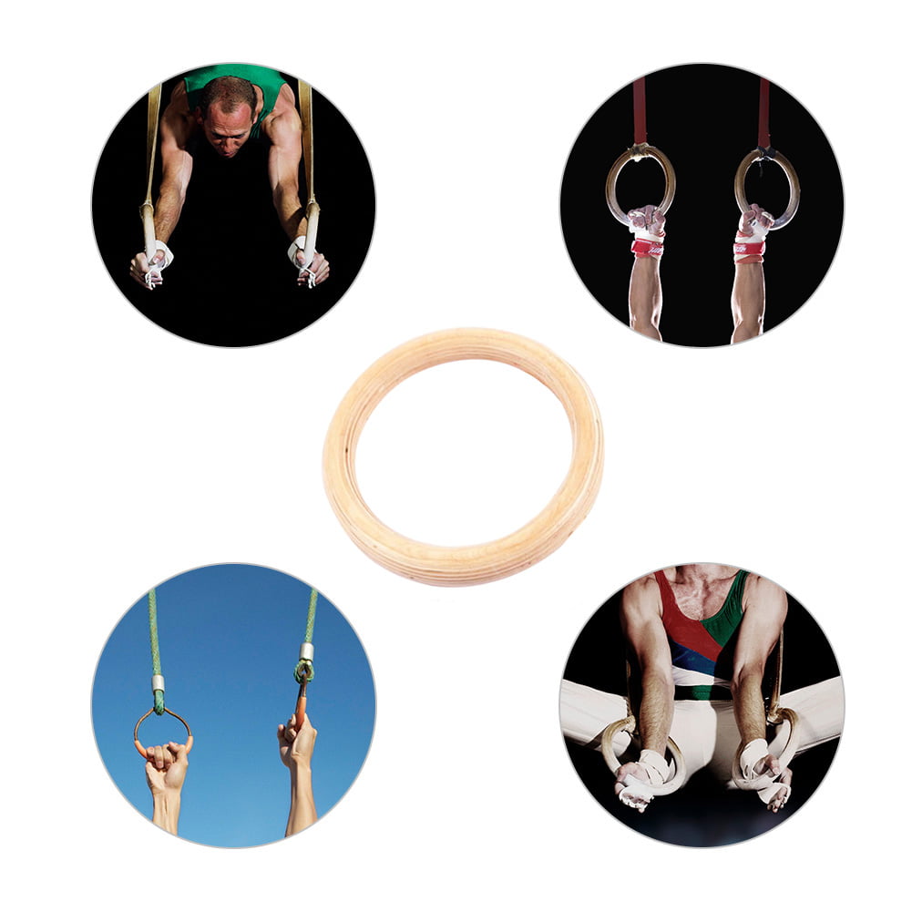 Lifting Rope is Not Included advancethy Exercise Rings Gymnastic Rings Wooden Gym Rings 28 MM 32 MM Rings Birch Fitness Rings Gymnastics Training Ring 