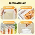 thumbnail image 5 of 2025 Upgraded Reusable Food Storage Bags - BPA-Free, Double Seal Fresh-Keeping Bags for Fruits, Vegetables & Freezer (11 * 11 inches（15pcs）), 5 of 8