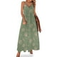 thumbnail image 1 of Nuevo vestido sin mangas de color caqui y ruborizado con mezcla tropical, vestido de noche, ropa de playa, ropa de mujer, 1 of 7