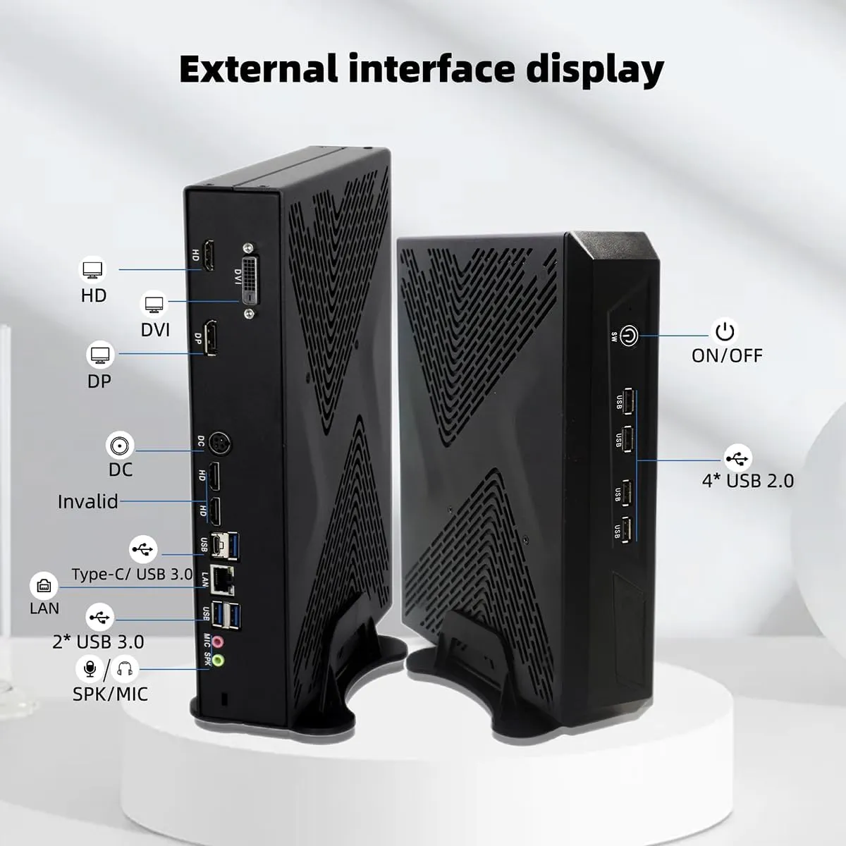 Mini Gaming Pc, I7-13700H 64GB DDR4 1TB M.2 NNMe SSD Windows 11 Pro Mini PC Gaming with Graphic Card RTX3050 6G
