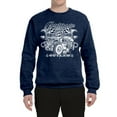 thumbnail image 2 of Wild Bobby, Greaser Outlaw Hot Rod Gambling Mechanic Pop Culture Unisex Crewneck Graphic Sweatshirt, Vintage Heather Navy, 3XL, 2 of 3