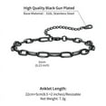 thumbnail image 5 of ChainsHouse Black Paperclip Link Anklets for Women 6mm Width Ankle Bracelet Summer Beach Jewelry Gift, 5 of 6