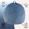 thumbnail image 5 of Urban Shop , Ribbed Compressed Foam Kids and Teen Chair, Blue Day, 5 of 9