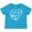 Turquoise, variant on Inktastic I Love My Mom and Dad in White Chalk Heart Boys or Girls Baby T-Shirt