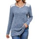 thumbnail image 1 of Camisas de Larga y Cuello Redondo para Mujer, Corte Holgado, Estilo Túnica Informal Elegante, Suéter, Ropa de Otoño e Invierno Azul XL, 1 of 10