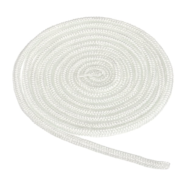 Uxcell Junta de estufa de madera de 1/4" x 118", cuerda de sellado de alta resistencia a la temperatura de fibra de vidrio, blanca