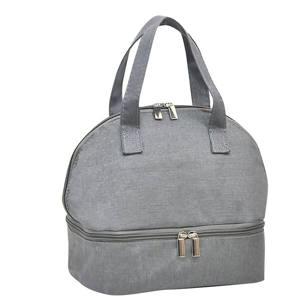 Lunch Bag for Women Double Compartment Insulated Tote Lunch Bag