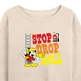 thumbnail image 3 of Disney - Firefighter Mickey - Stop, Drop, & Roll - Women's Lightweight French Terry Long Sleeve Shirt, 3 of 5