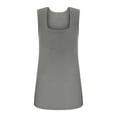 thumbnail image 4 of safuny Women's Loose Tank Tops Solid Beach Summer Holiday Square Neck Casual Fit Trendy Camisole Sleeveless Clothing Gray XXL, 4 of 6