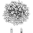 thumbnail image 1 of 100 Pcs Embouts de Cordon en Acier Inoxydable avec Embouts Métalliques, Embouts de Colle pour Fabrication de Bijoux Kumihimo Trou de 1,8mm, 1 of 9