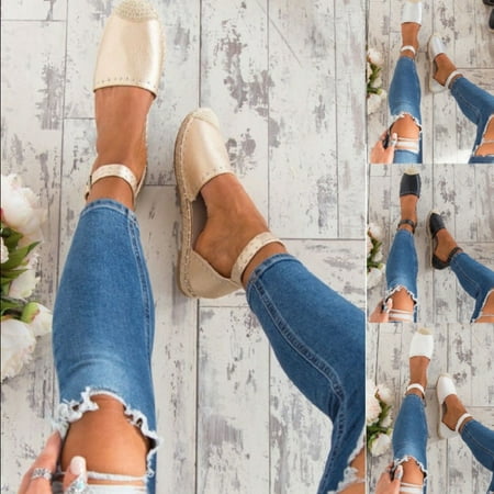 

Women Flat Shoes Rivets Decor Soft Breathable Lightweight Shoes for Summer