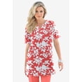 thumbnail image 2 of Roaman's Women's Plus Size Soft Knit Print Tunic With Notch Neckline, 2 of 3
