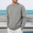 thumbnail image 4 of Basic Sweatshirts for Men 2025 Fall Winter Long Sleeve Crewneck Casual Loose Plain Sweatshirt Pullover Tops, 4 of 6