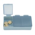 thumbnail image 2 of Unique Bargains 1 Pc Pill Case 3 Grid Design Pill Box Blue, 2 of 6