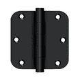 thumbnail image 3 of 3.5" x 1/4R Solid Brass Hinge 2/pk - Matte Black, 3 of 3