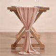 thumbnail image 2 of Chiffon Table Runner 28.4x120.1 Inches Sheer Wedding Runner Romantic Rustic Table Runner for Wedding Party Baby Shower Decorations,Rose Gold, 2 of 7