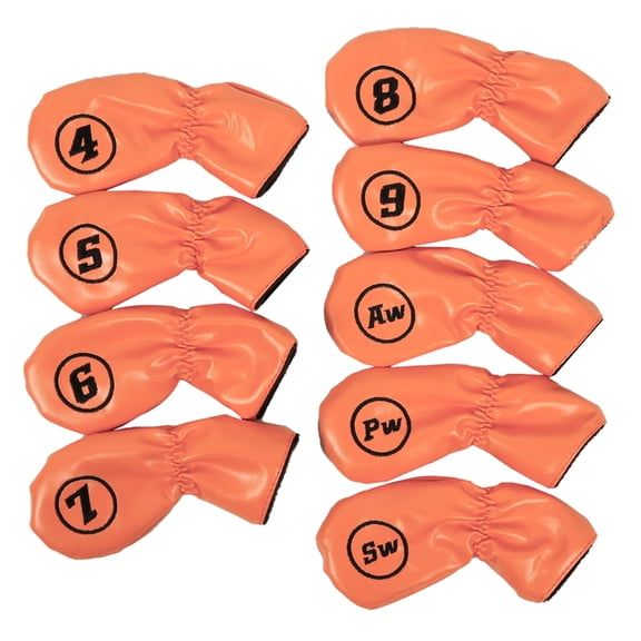 9Pcs Golfs Club Headcover Waterproof Golfs Club Head Cover Fit Most Golfs Iron