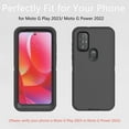 thumbnail image 6 of Motorola G Power 2023 Heavy Duty Case, Shock Proof-Shatter Resistant - Rubber- Compatible for iPhone Motorola G Power 2023, Color Black - By Entronix, 6 of 6