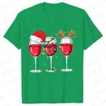thumbnail image 1 of Camisetas navideñas de vino para mujer, ropa, camisetas divertidas de dibujos animados, camiseta de moda Kawaii, camisetas coreanas para mujer, camisetas navideñas para vino, 1 of 5