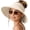 (Beige)), variant on Sun Visor Hats for Women Wide Brim Ponytail Straw Beach Hat Packable Foldable UPF 50+ Floppy Travel Hats
