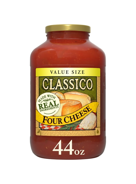 Classico Four Cheese Spaghetti Pasta Sauce Value Size, 44 oz Jar