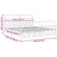 thumbnail image 2 of vidaXL Metal Bed Frame without Mattress with Footboard Black 76"x79.9", 2 of 7