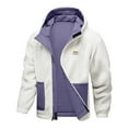 thumbnail image 5 of Tawop Jacket Men Thick Long Sleeve Zip with Hood Pockets Casual Solid Mens Gift,Purple,S, 5 of 9
