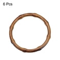 thumbnail image 3 of Uxcell 5" Dia Bamboo Purse Handles Handbag Handle Replacement for DIY Making, 6Pack Yellow, 3 of 6