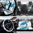 thumbnail image 2 of Yuyamidu Blue Sea Turtle Car Interior Accessories Full Set Car Seat Covers Steering Wheel Cover Seat Belt Cover Trash Bag Rearview Mirror Cover Coasters Lipstick Covers Fit for Sedans SUVs, 2 of 7