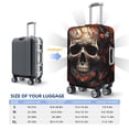 thumbnail image 4 of Yiaed Vintage Butterfly Flower Skull Print Travel Luggage Cover Suitcase Protector Fits 18-32 Inch Luggage Wheel Covers Patterned Elastic Luggage Anti-scratch（No luggage）-, 4 of 5
