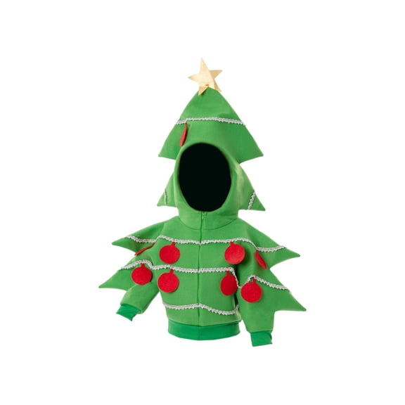 Disfraz de árbol de Navidad para niños, ropa de cosplay, accesorio de fotografía, chaqueta navideña para S