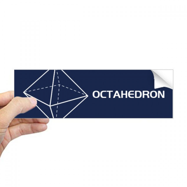 El espacio geométrico octaédricos matematica Rectángulo Parachoques Pegatina Cuaderno Ventana Calcomanía