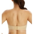 Exerin push up strapless bras women deep u plunge padded multiway convertible brablack38c