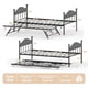 thumbnail image 3 of Negra metal tamaño individual size day cama con trundle: estilizado para cabecero, pop - up foldable trundle, heavy duty steel slats, perfect para living, dormitorio, y guest rooms, 3 of 8