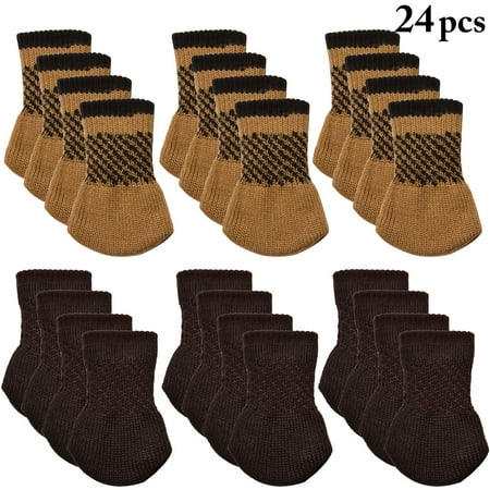 Skid Patio Furniture 24Pcs Chair Socks set, Outgeek Knitted Anti-skid Chair Leg Floor Protectors Furniture Pads Table Desk Leg Covers Caps for Home Kitchen Living Room Patio Office ()