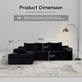 thumbnail image 6 of Kelyda 104'' Modular L-Shaped Sectional Sofa, Modern Memory Foam Deep Seat Corduroy Boneless Cloud Couch Black, 6 of 10