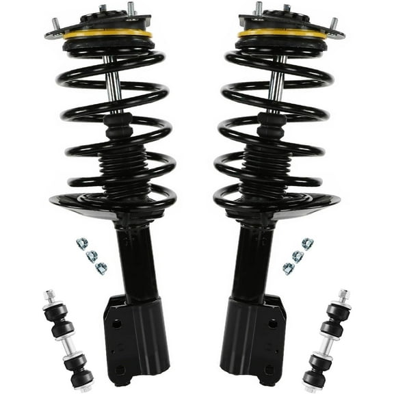 Detroit Axle - Front Struts Sway Bars for Chevy 06-13 Impala 14-16 Impala Limited, 2 Complete Struts with Coil Spring 2 Sway Bar Ends 2006 2007 2008 2009 2010 2011 2012 2013 Replacement Suspension Kit
