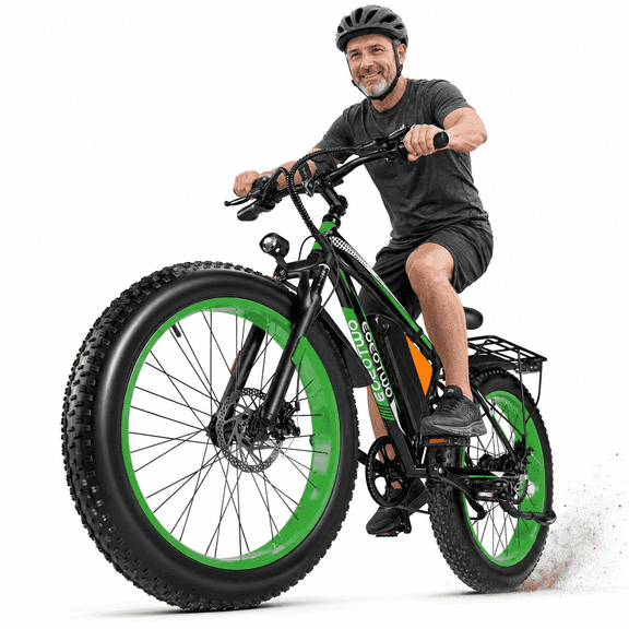EOEOTWO 26" Fat Tire Electric Bike for Adults,Peak 1500W Motor, 48V 20Ah Battery Mountain Bike, 30 MPH Top Speed, Front Suspension & Dual Disc Brakes, 330 lbs Max Load All-Terrain E-Bike UL 2849