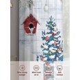 thumbnail image 2 of Blue Snowman Christmas Sheer Curtains 63 Inch Length 2 Panels Set, Semi Transparent Voile Rod Pocket Curtains for Living Dining Room Bedroom Drapes Xmas Tree Ball Snowflake Winter Wooden, 2 of 8